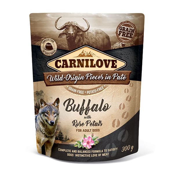 Carnilove Buffalo & Rose Petals Pouch for Dogs