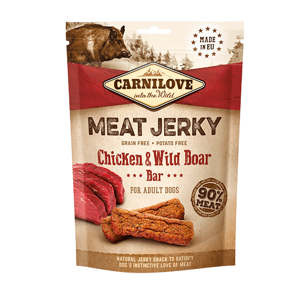 Carnilove Jerky Chicken & Wild Boar Bar Treats for Dogs