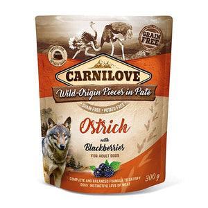 Carnilove Ostrich & Blueberries Pouch for Dogs