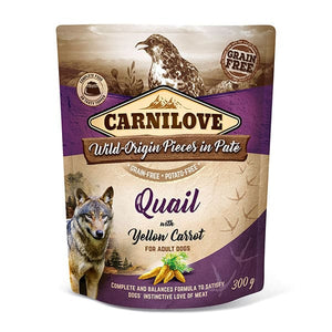 Carnilove Quail & Yellow Carrot Pouch for Dogs