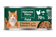 Natures Menu Cat Chicken, Salmon & Tuna Can - Buy 5 for £5