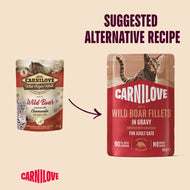 Carnilove Wild Boar Fillet in Gravy Pouch for Cats
