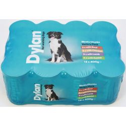 Dylan Working Dog Meaty Chunks Variety Pack - 12x400g