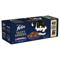 Felix Tasty Shreds Mixed Selection in Gravy - 40 pack
