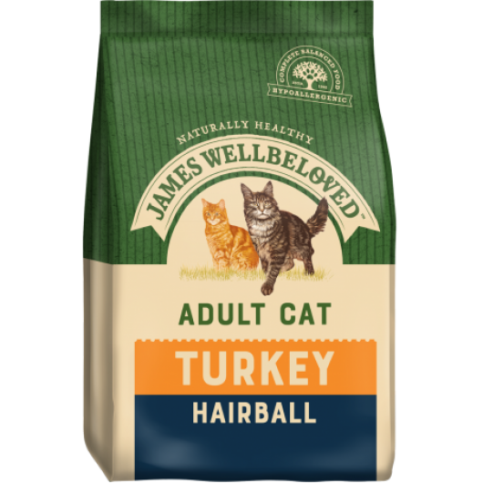 James Wellbeloved Cat Hairball Turkey & Rice 1.5kg