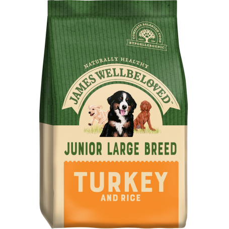 James Wellbeloved Junior Large Breed Turkey & Rice 15kg