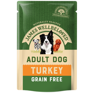 James Wellbeloved Dog Adult Grain Free Turkey Pouches 12pk