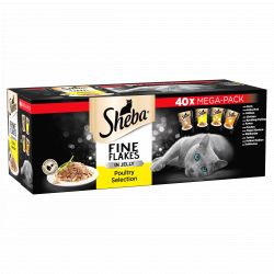 Sheba Fine Flakes Poultry Selection in Jelly 40x85g