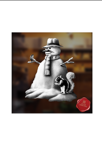 Snow Windows Stickers - Snowman