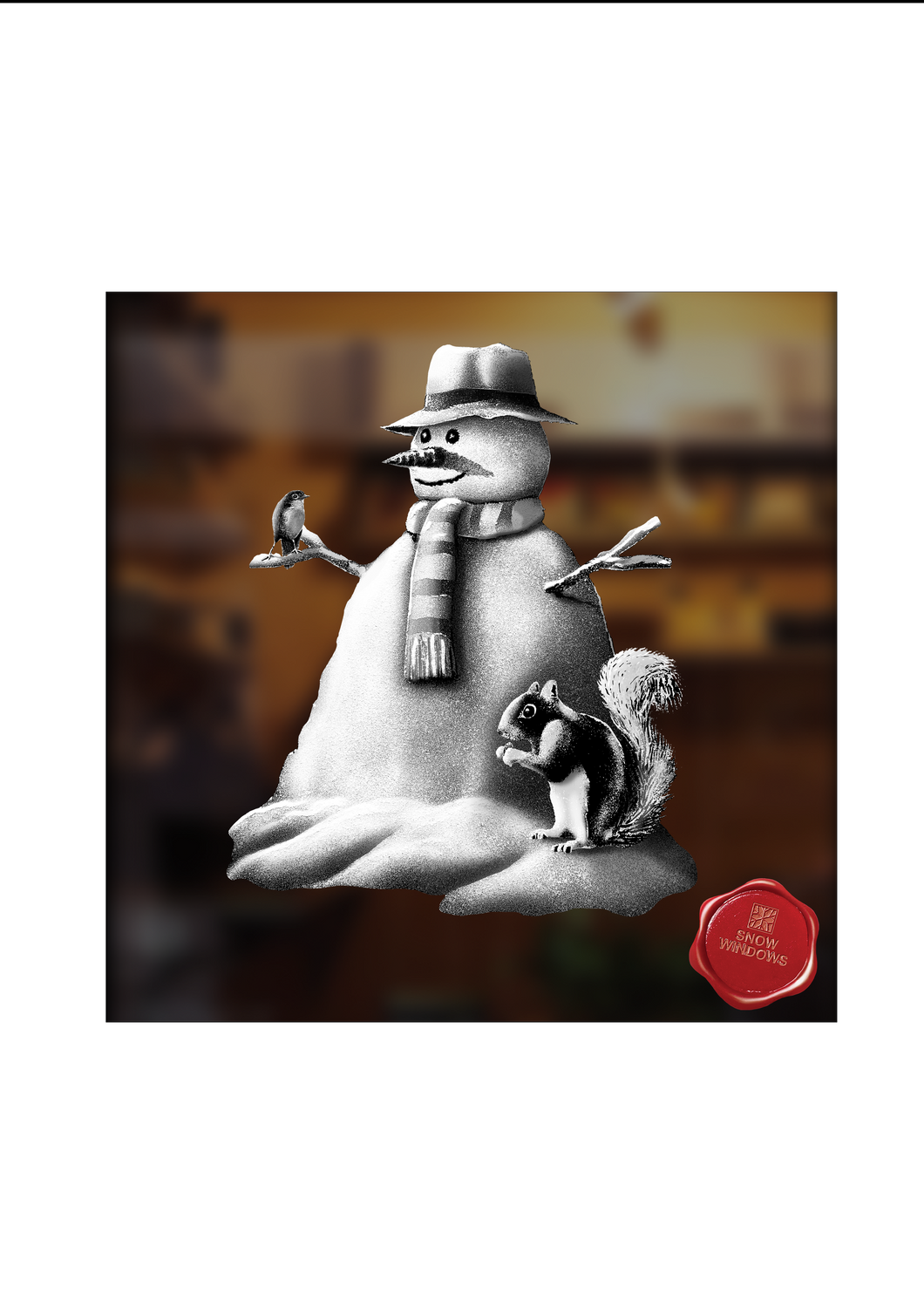 Snow Windows Stickers - Snowman