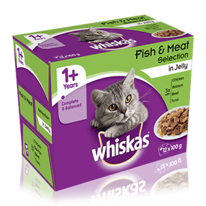 Whiskas 1+ Fish & Meat Selection in Jelly