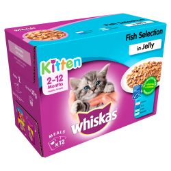 Whiskas Kitten 2-12 Months Fish Selection in Jelly
