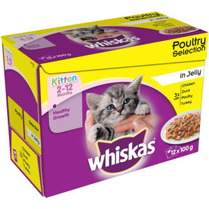 Whiskas Kitten 2-12 Months Poultry Selection in Jelly