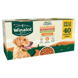 Winalot Meaty Chunks Pouches Mixed in Gravy 40 pack