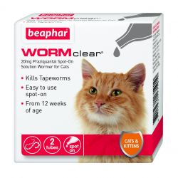WORMclear Spot-On Cat - 2 Treatment